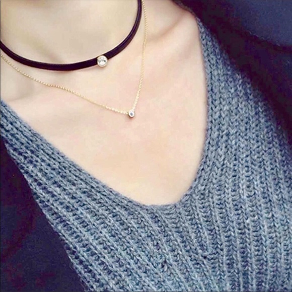 Choker Necklace NEW🌺 Chain with Stone - Picture 1 of 3